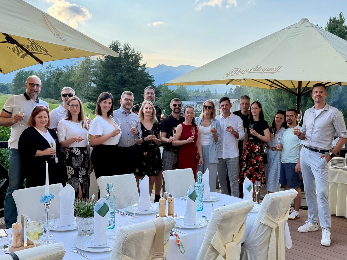 The MNB Solutions team together at the company's anniversary celebration